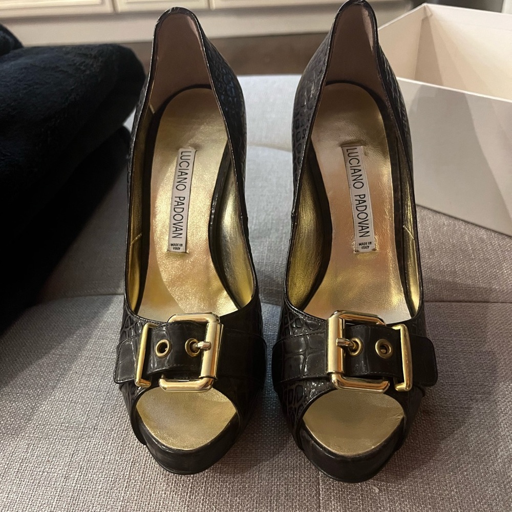 Luciano Padovan high heels very expensive Italian leather BRAND NEW WITH TAGS